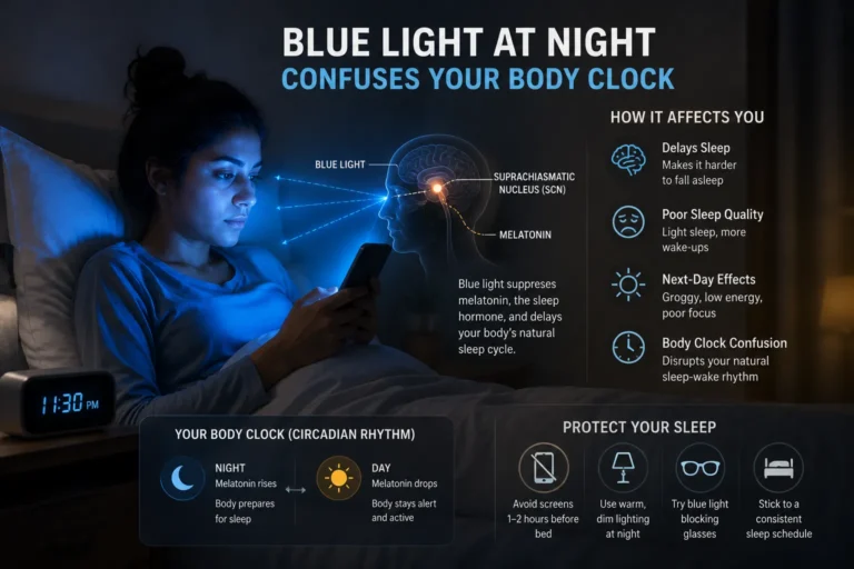 blue light confuses your body clock