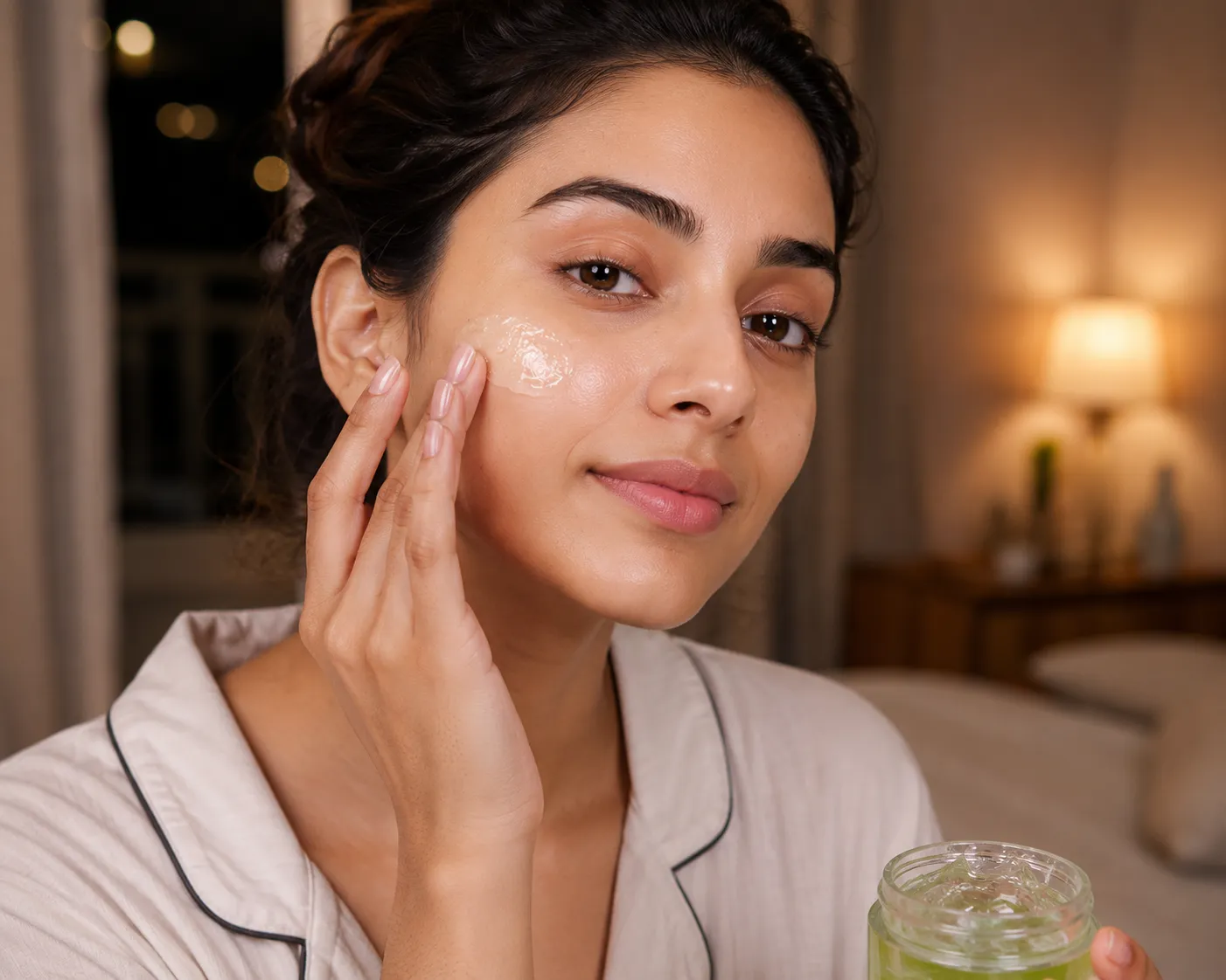 how to use aloe vera gel on face overnight Indian skin