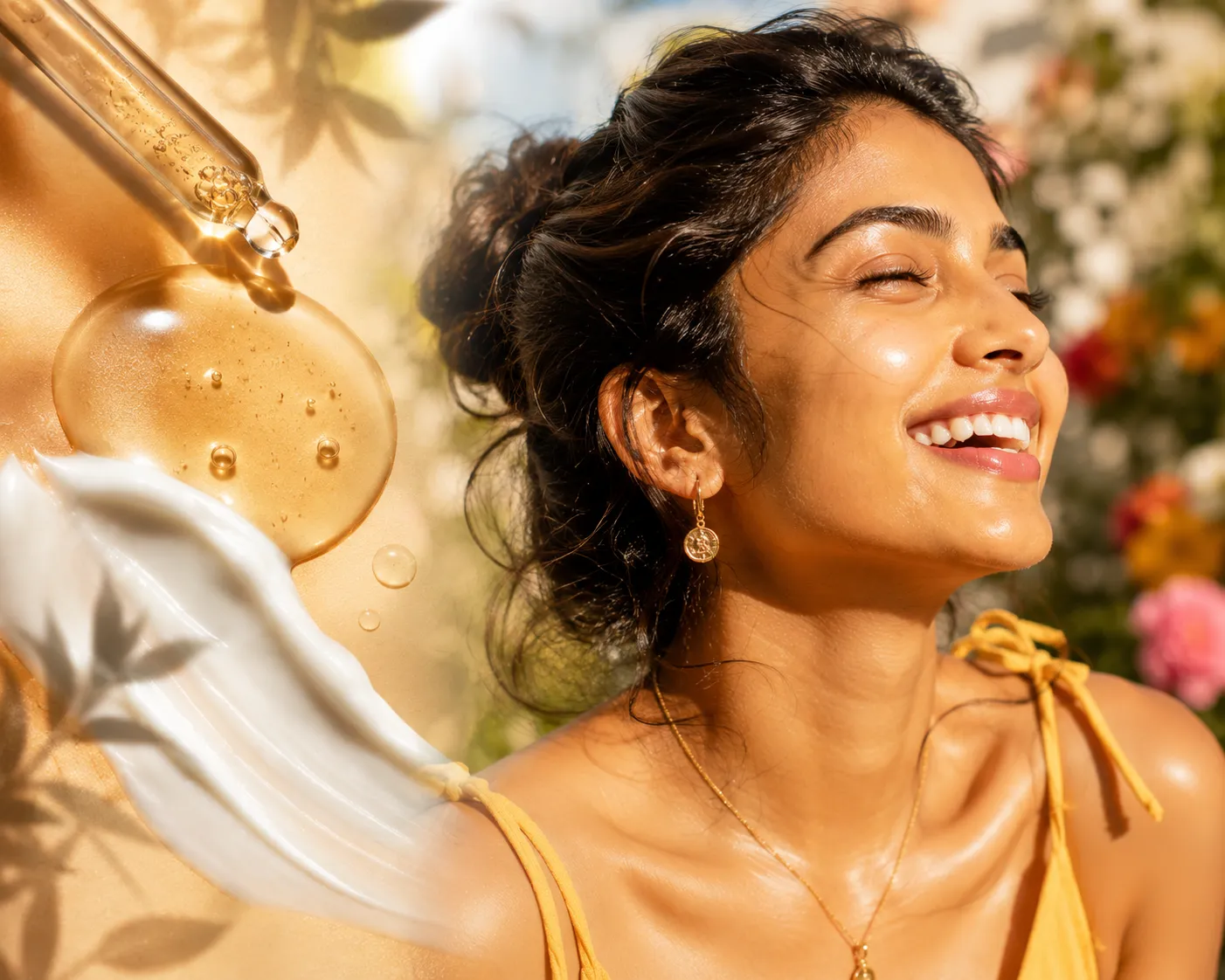 vitamin C and SPF combination Indian skin brightening