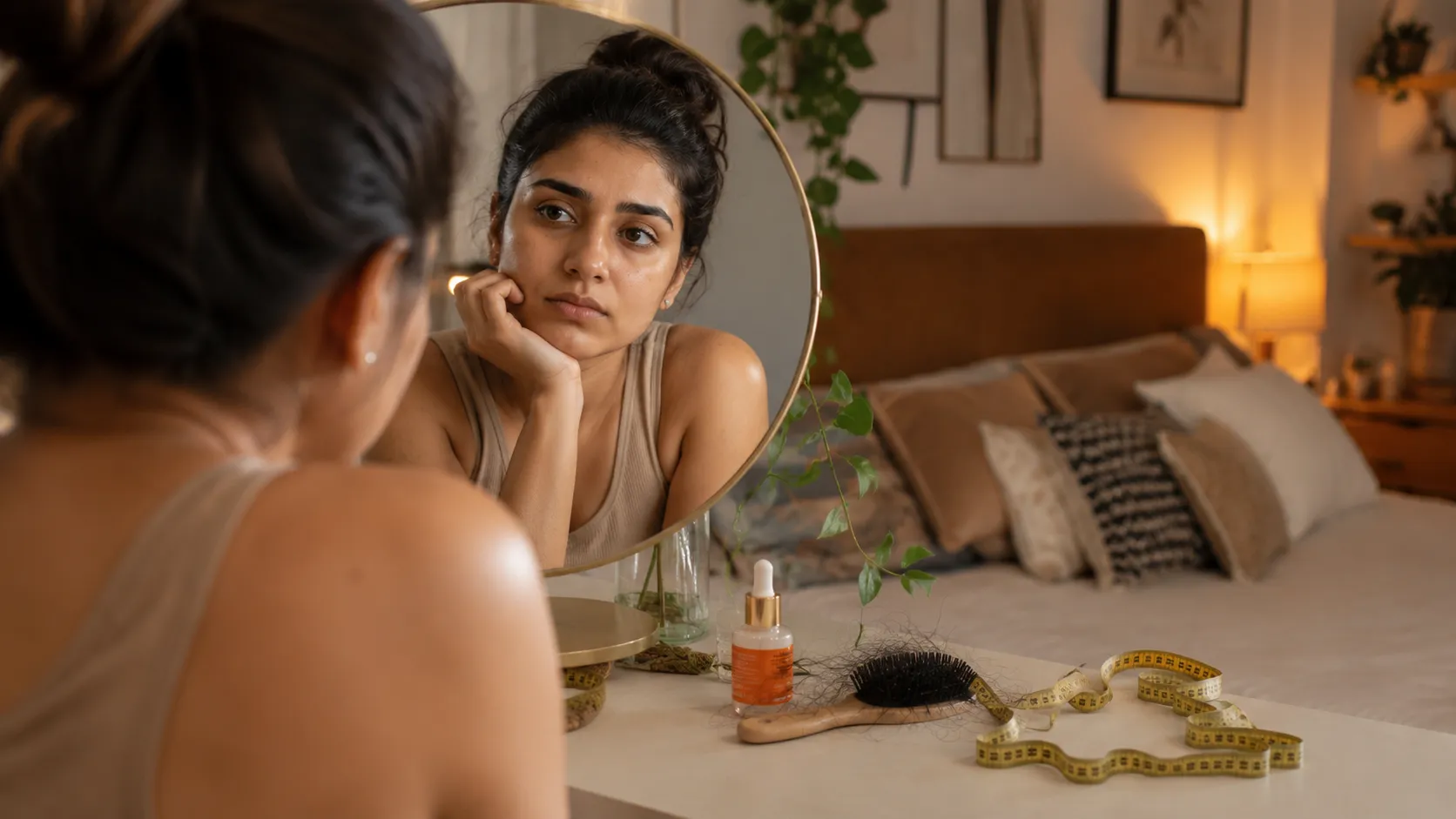 PCOS symptoms Indian women weight hair skin