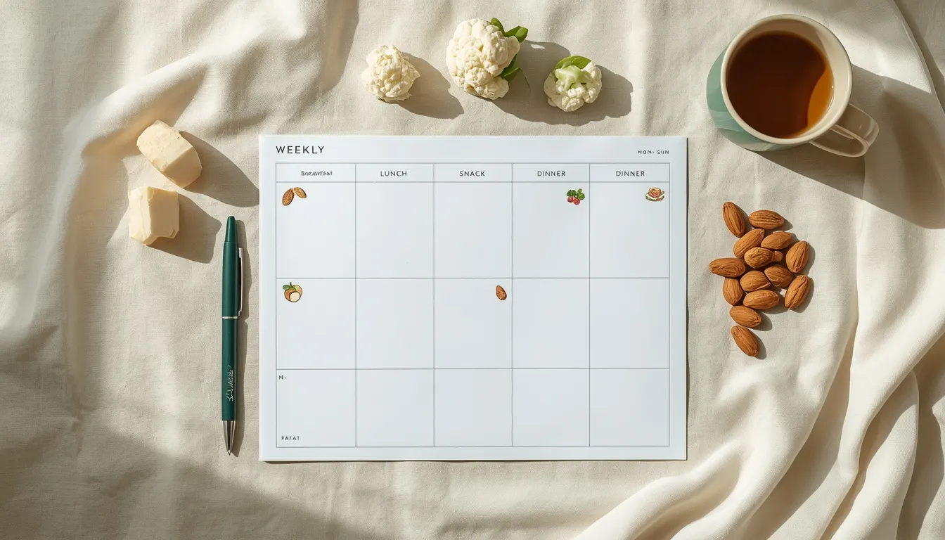 7 day Indian keto diet plan meal chart vegetarian non-vegetarian
