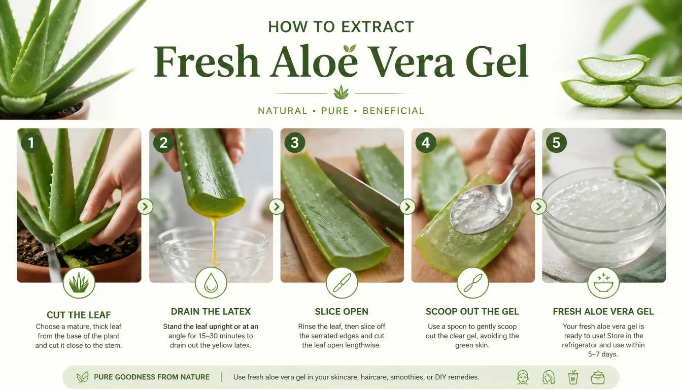 Fresh Aloe Vera Extraction