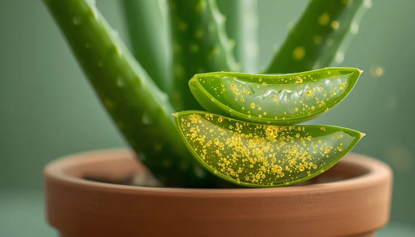 aloe vera macro shot
