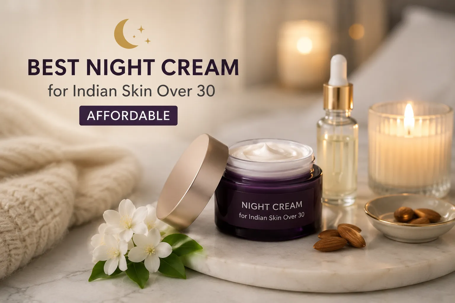 best night cream for Indian skin over 30 affordable 