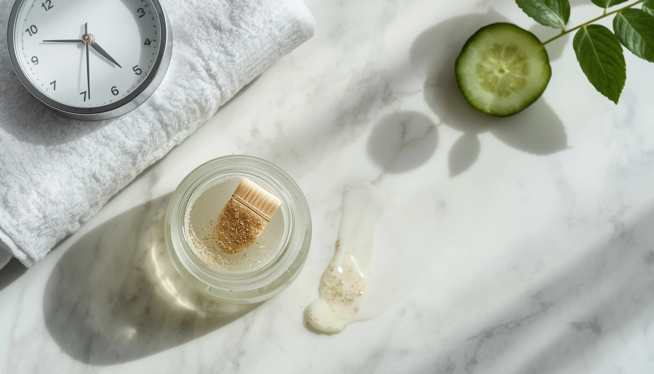flaxseed gel face mask application Indian women glowing skin