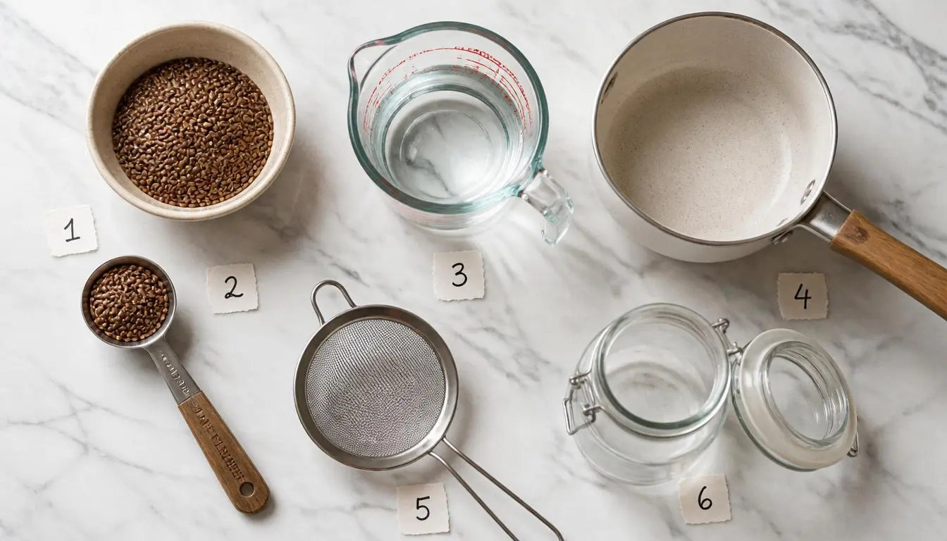 how to make flaxseed gel at home ingredients alsi seeds water