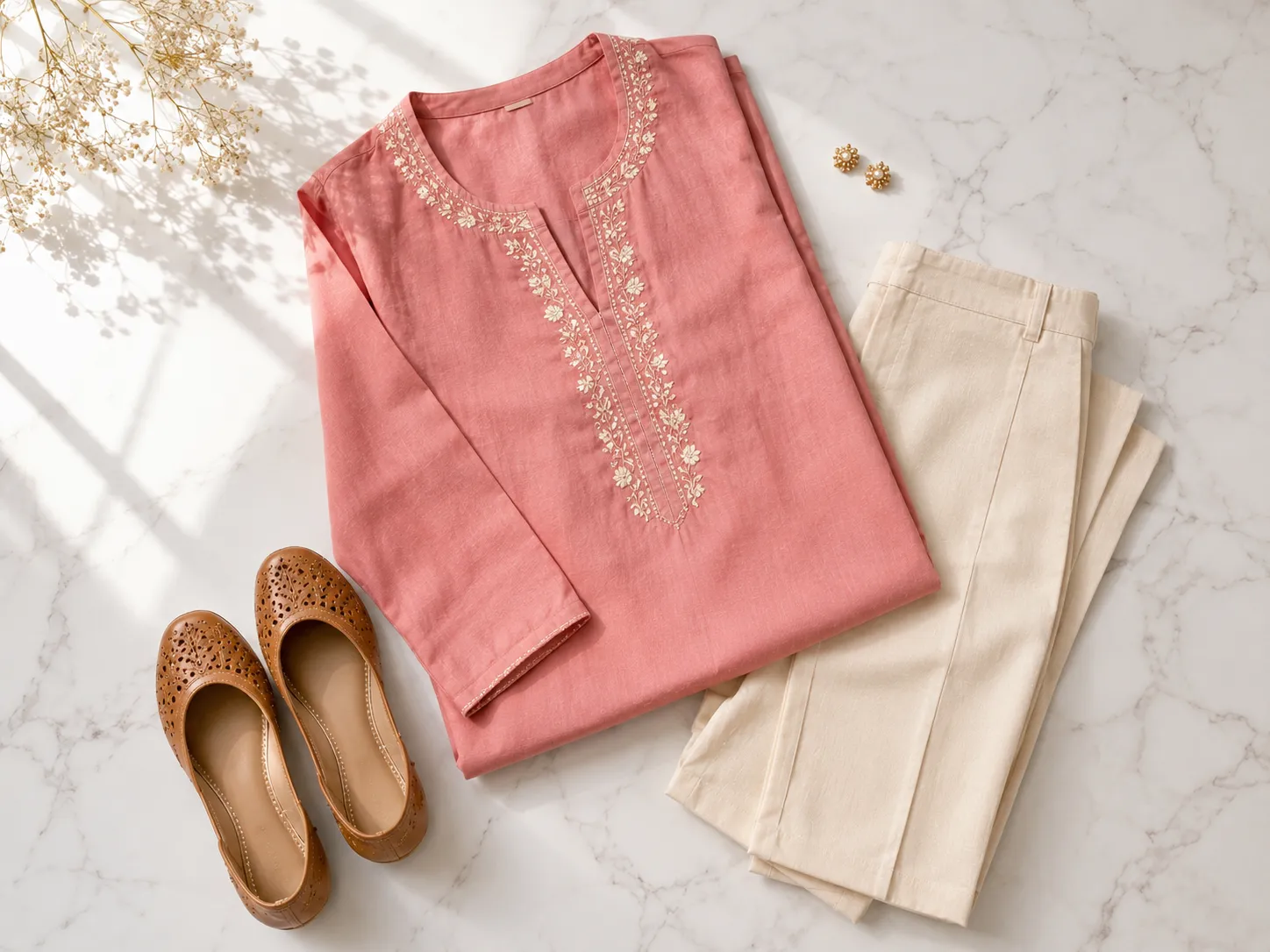 straight kurta and trouser office outfit for Indian women summer 2026